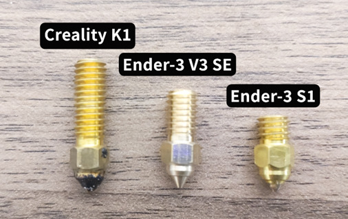 Ender-3 V3 SE_S1_K1_ノズルの違い