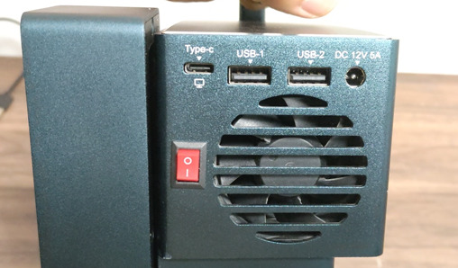 lasertonor本体背面・ポート