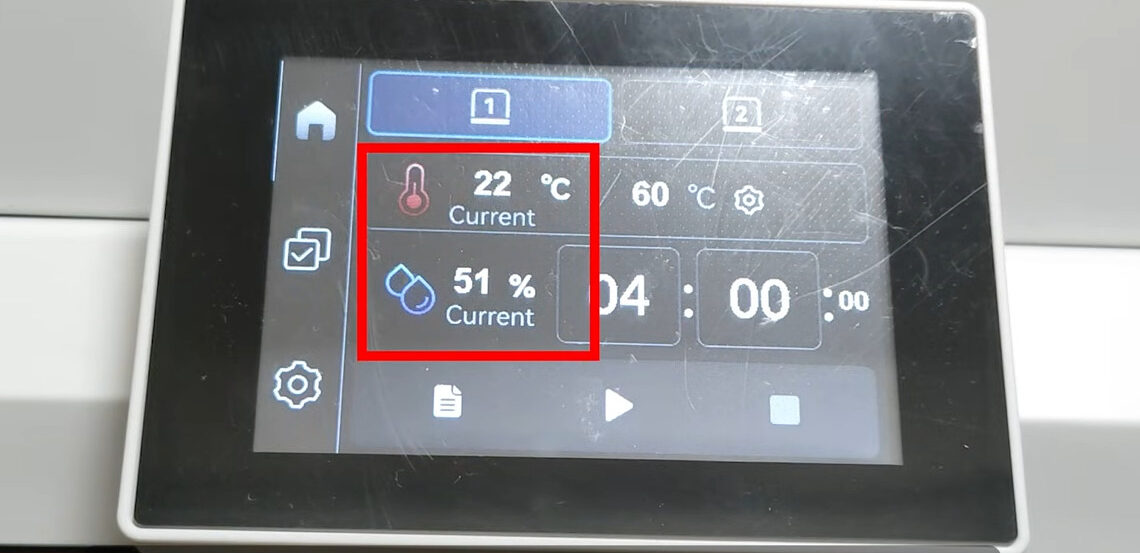現在の温度と湿度