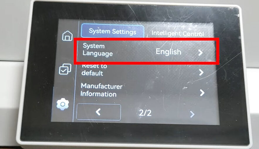 表示言語、英語、中国語、日本語