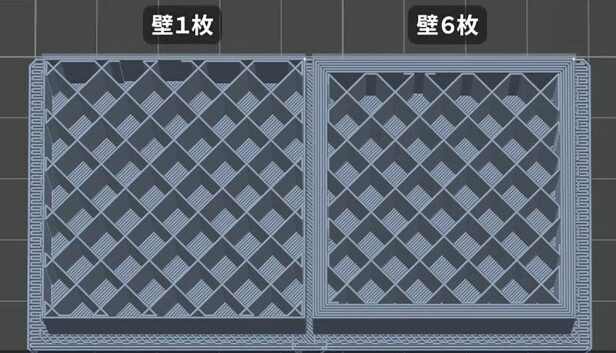 壁の厚みを使い分ける